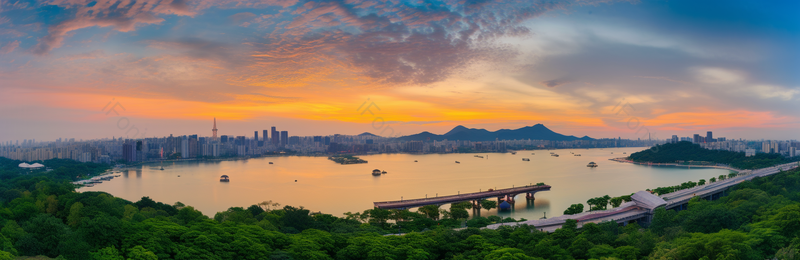 风和日丽下的湖面景色美丽风光,高清,摄影图,摄影图片,图片大全,摄影图免费下载